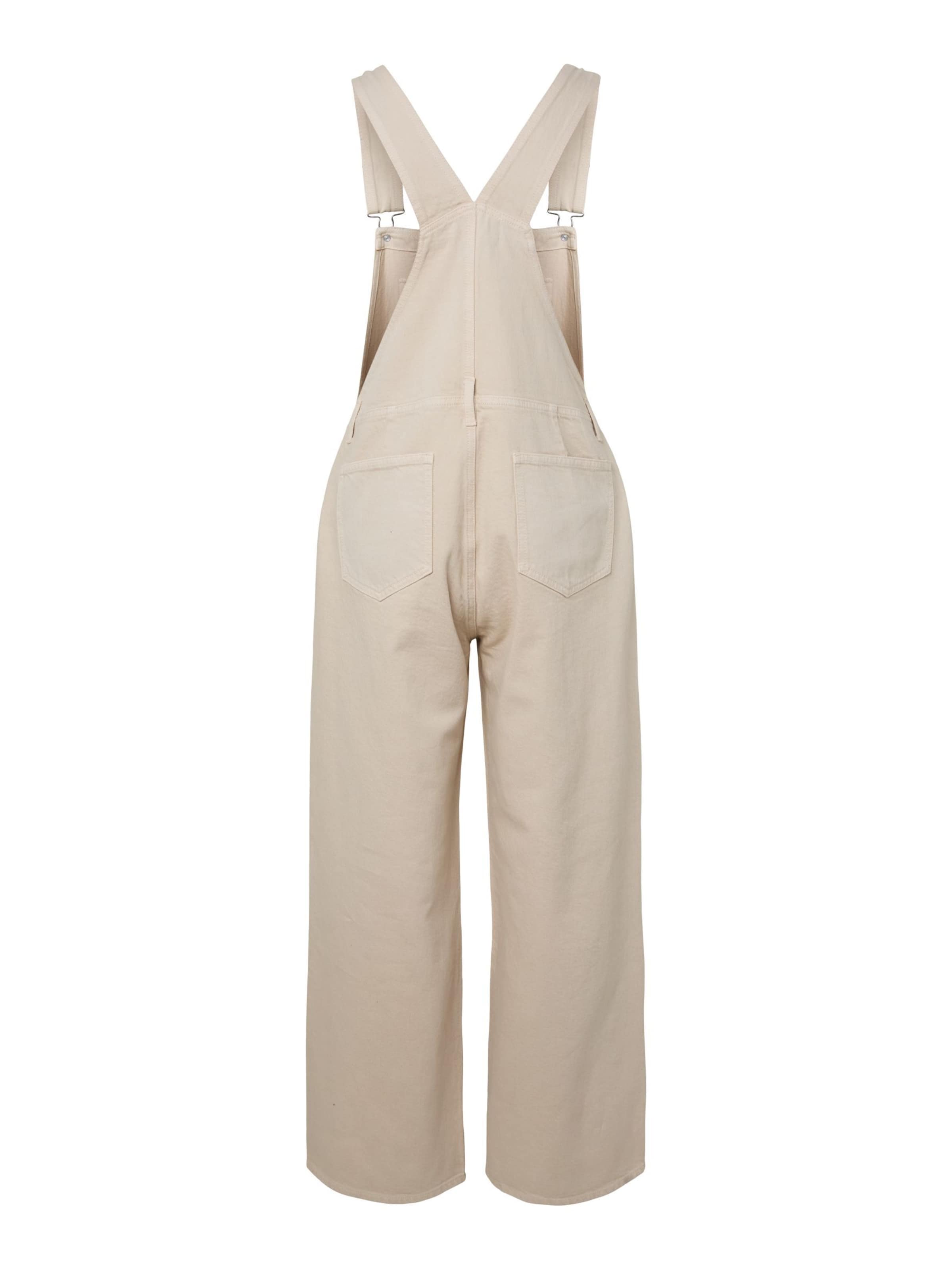 Loosefit Pantaloni con pettorina 'PCGrace' di PIECES in beige