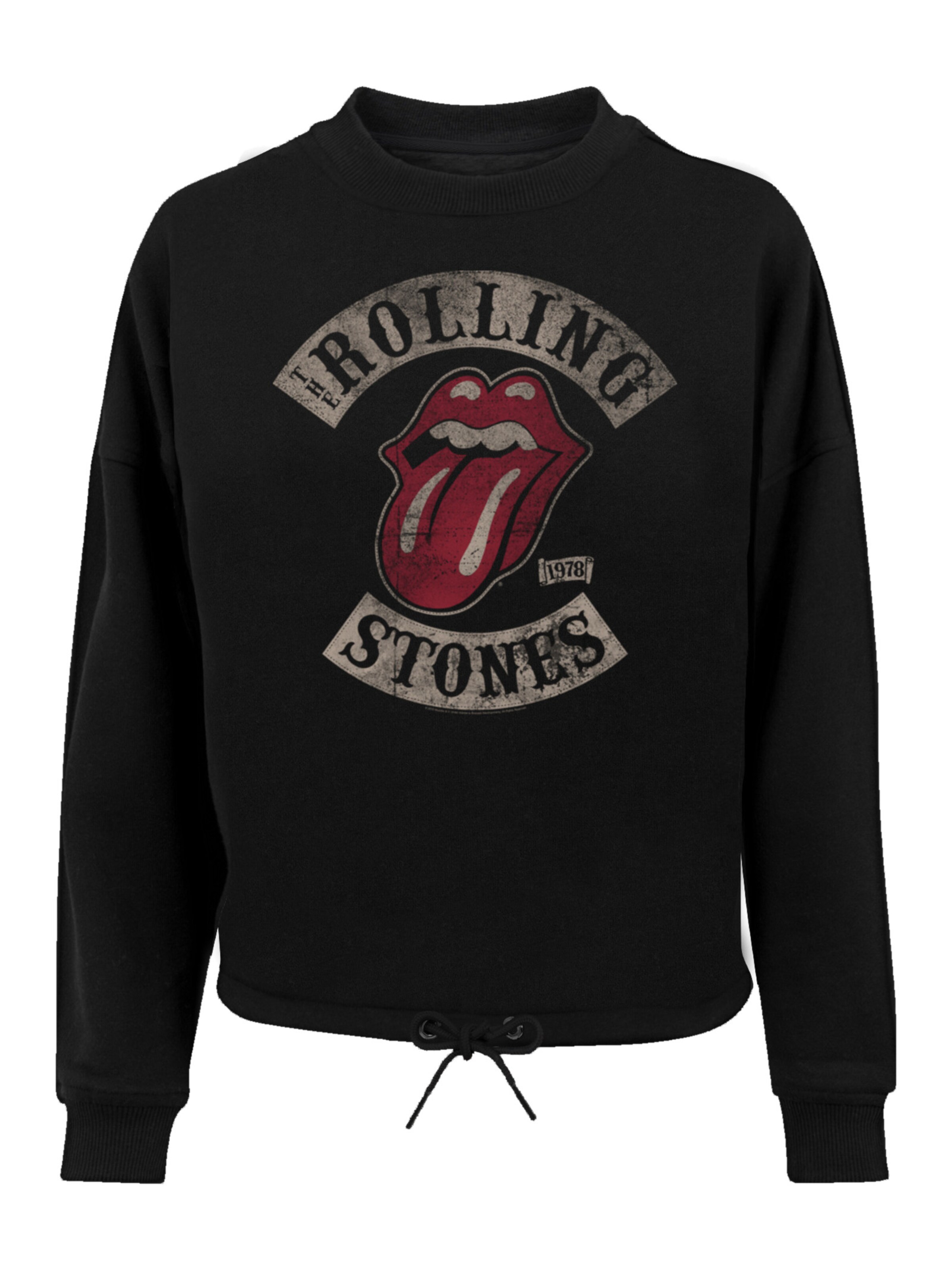 F4NT4STIC Sweatshirt 'The Rolling Stones Tour '78' in Black: front