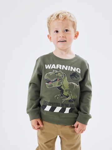 NAME ITSweater majica 'Nat Jurassic' - zelena boja: prednji dio