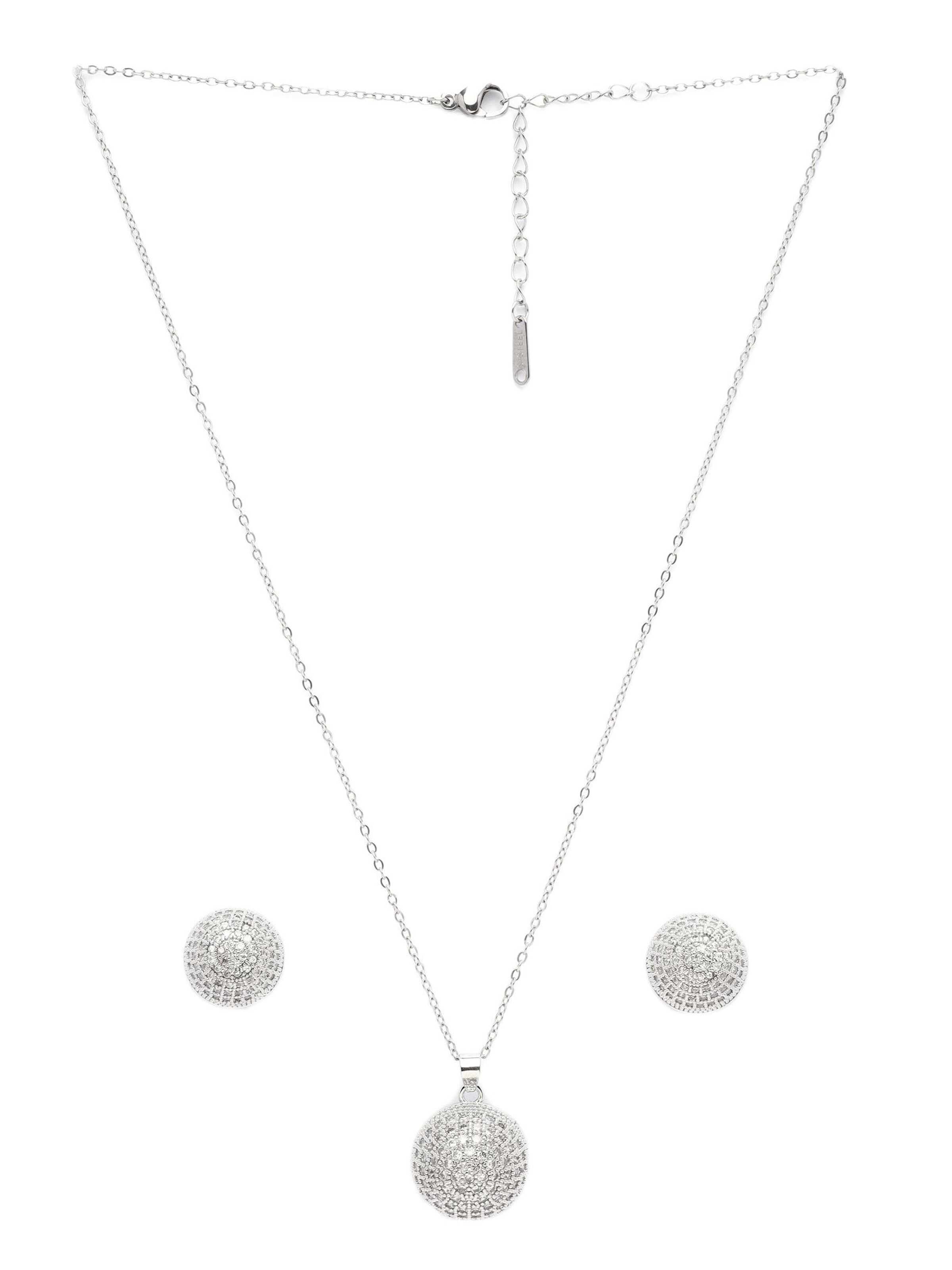 AVANT-GARDE PARIS - Conjunto de joyería 'Wilma' en plata: frente