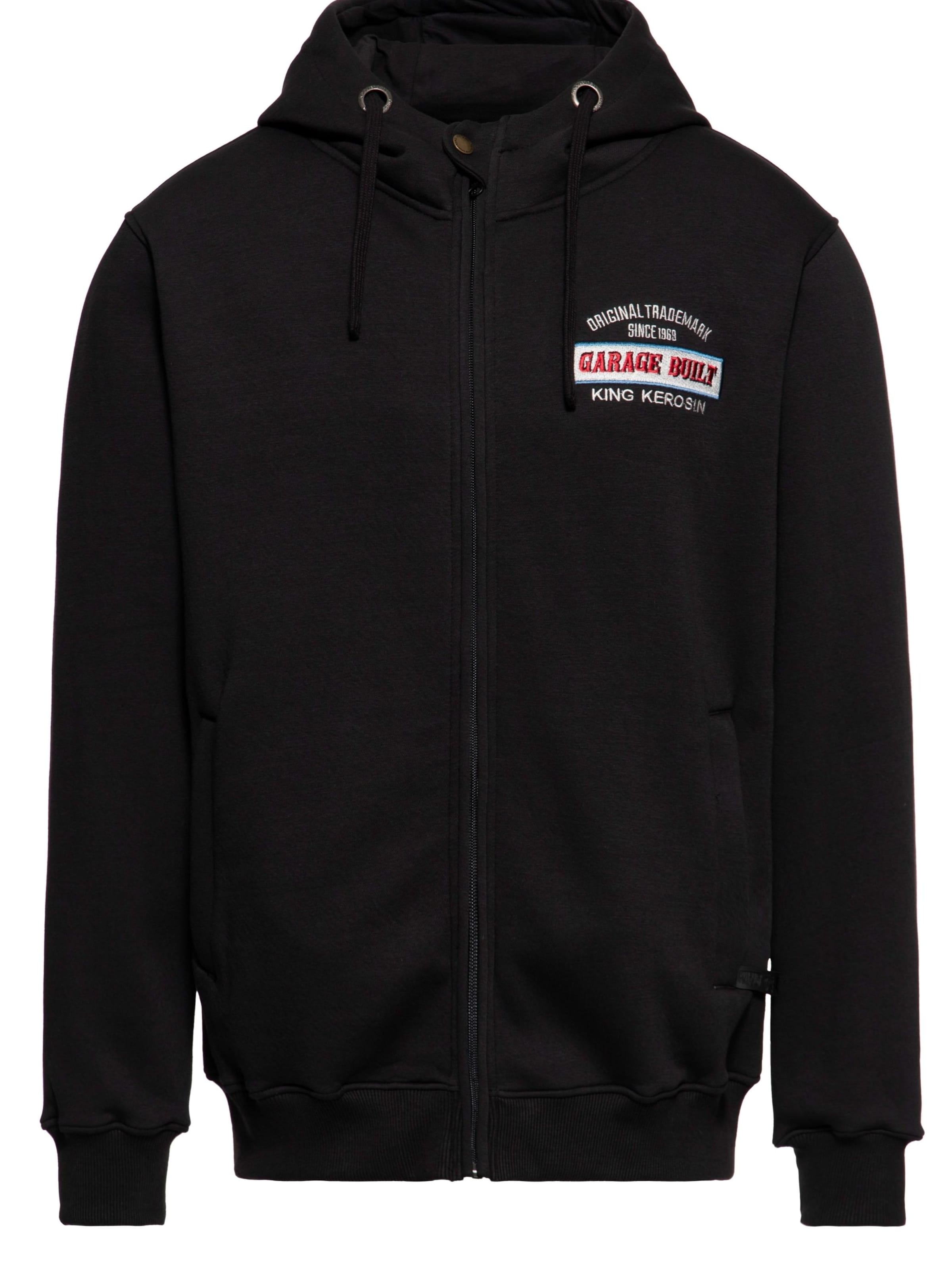 King Kerosin Sweatjacke 'Garage Built'‌‌‌ in XXXL in schwarz, Produktansicht