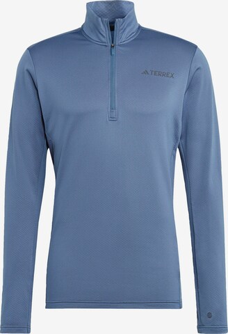 ADIDAS TERREX Athletic Sweatshirt in Blue: front