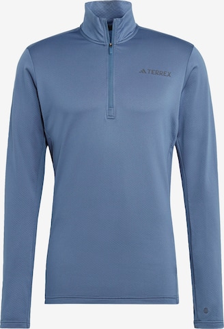 ADIDAS TERREX Sportief sweatshirt in Blauw: voorkant