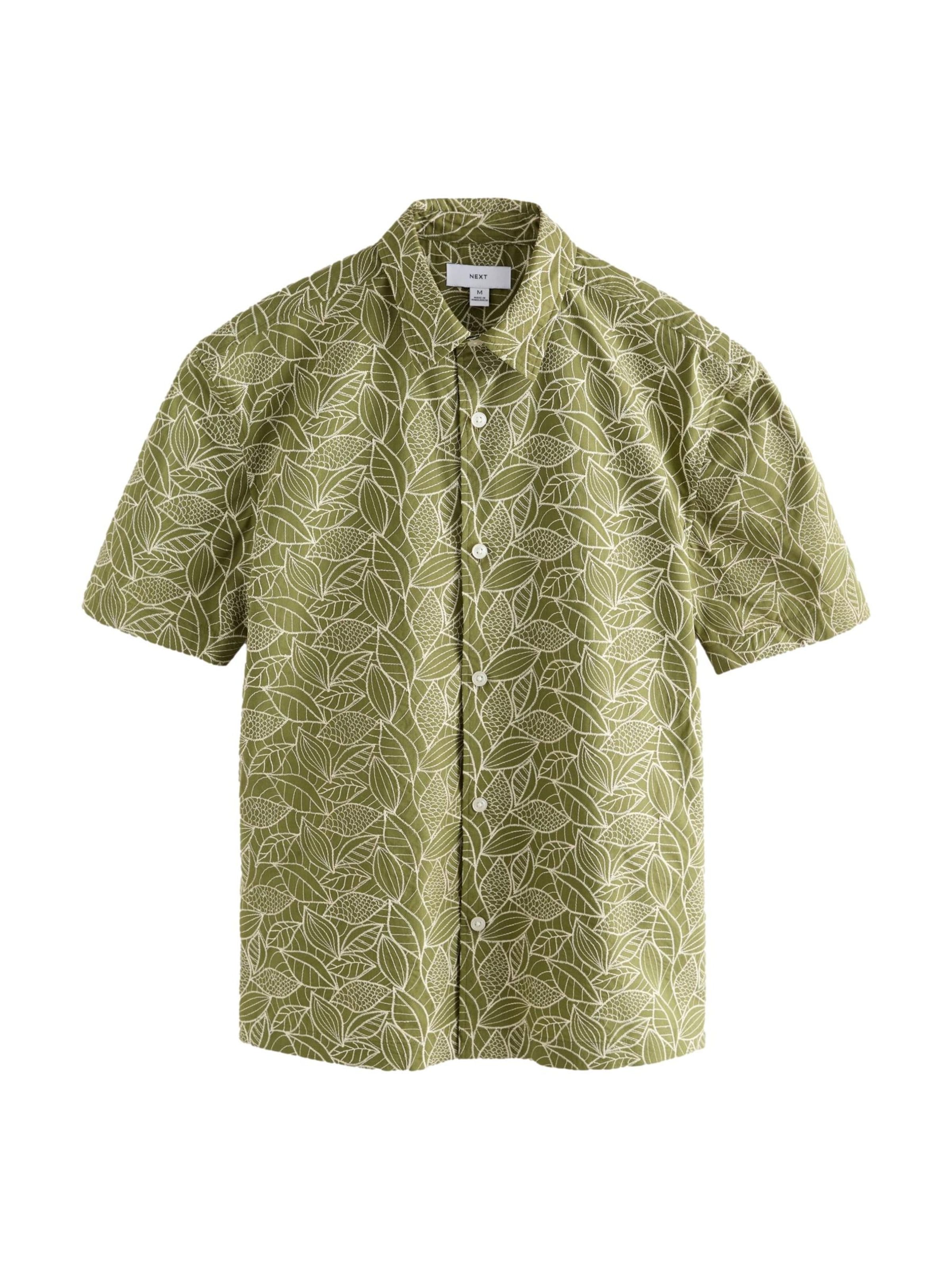 Next Средняя посадка Рубашка в Зеленый: спереди