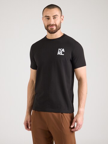 T-Shirt Karl Lagerfeld en noir : devant