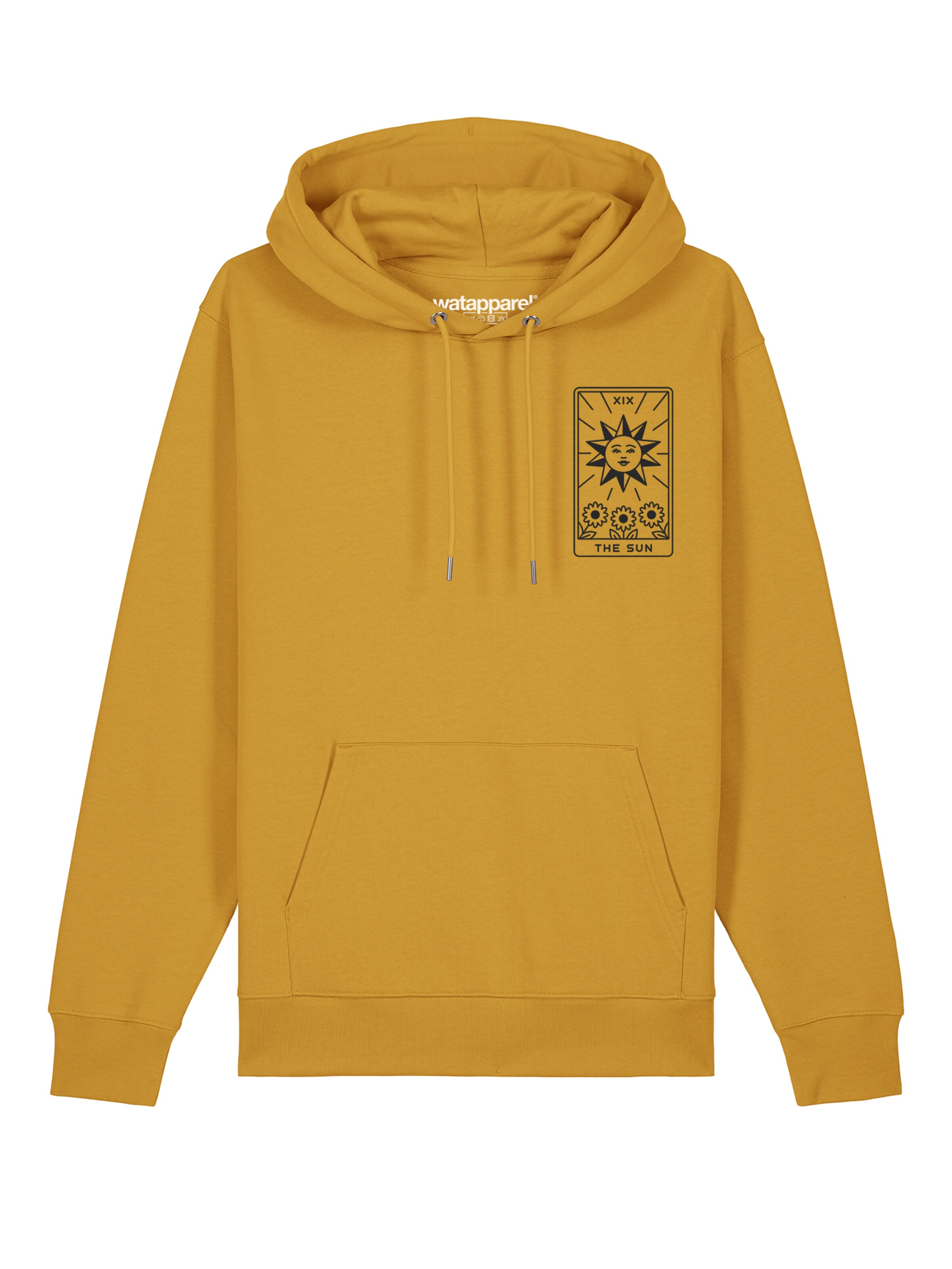 Sweat-shirt ' Tarot The Sun ' Watapparel en jaune : devant