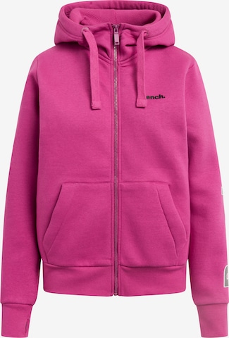 BENCH Sweatjacke 'DARCINE' in Pink: predná strana