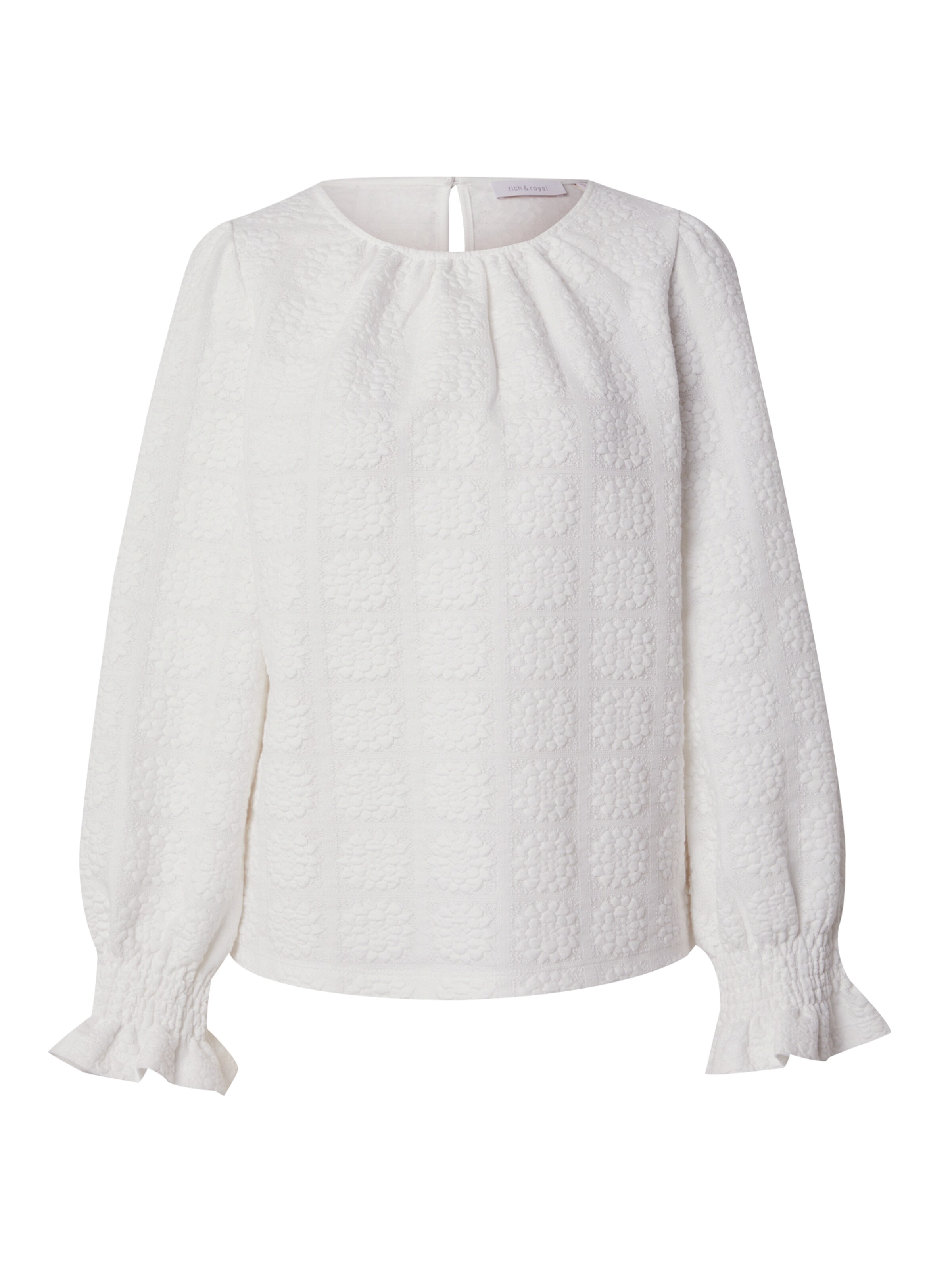 balts Rich & Royal Blūze: no priekšpuses