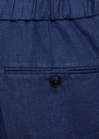 MANGO MAN Regular Pleated Pants 'Salerno' in Blue
