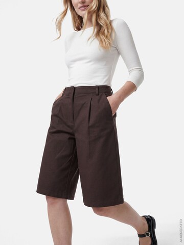 Regular Pantalon à pince PIECES en marron