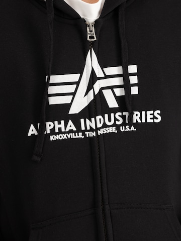 ALPHA INDUSTRIES Sweatjacke in Schwarz