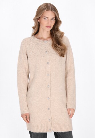 DreiMaster Vintage Knit cardigan in Beige: front