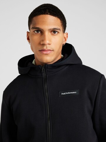 PEAK PERFORMANCE Sportsweatjacke in Schwarz