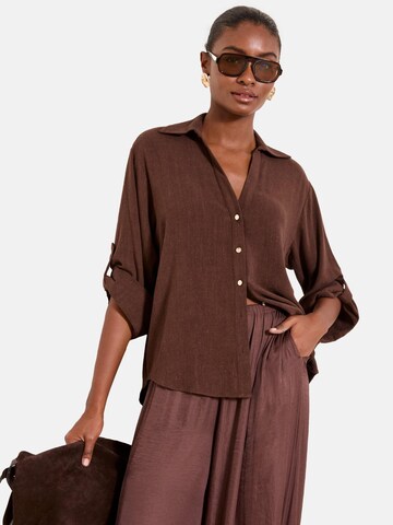 Chemisier Lipsy en marron : devant