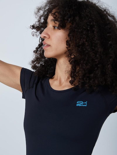 SPORTKIND Functioneel shirt 'Capsleeve' in XS in de kleur Zwart, Productweergave