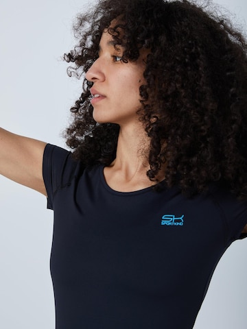 SPORTKIND - Camiseta funcional 'Capsleeve' en negro