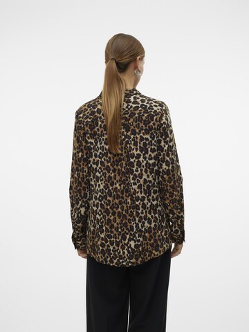 VERO MODA Blouse 'Bumpy' in Brown