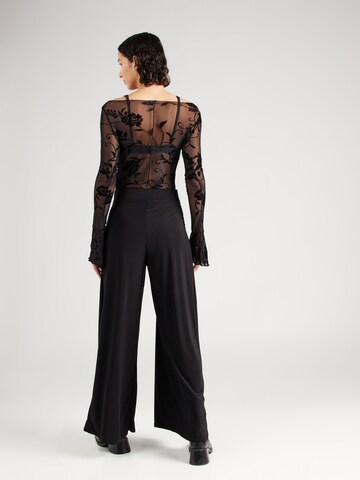 SISTERS POINT Wide leg Pantalon 'ETANA-PA' in Zwart