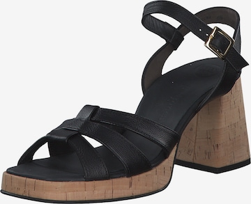 Paul Green Strap sandal in Black: front