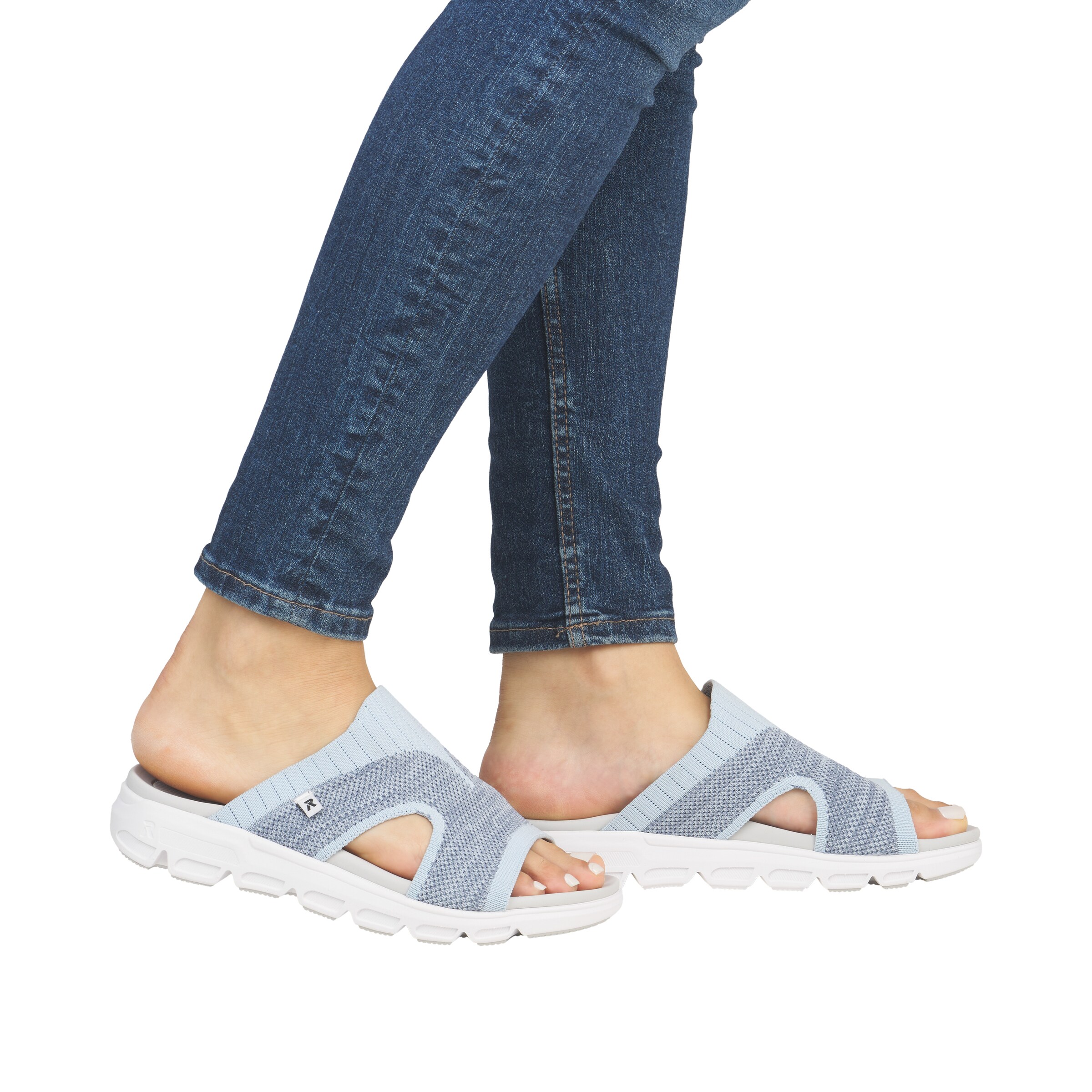 Rieker Sport Mules 'V8451' in Blue: front