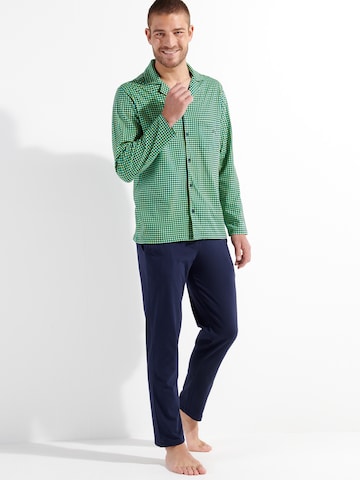 HOM Long Pajamas ' Filippo ' in Blue: front