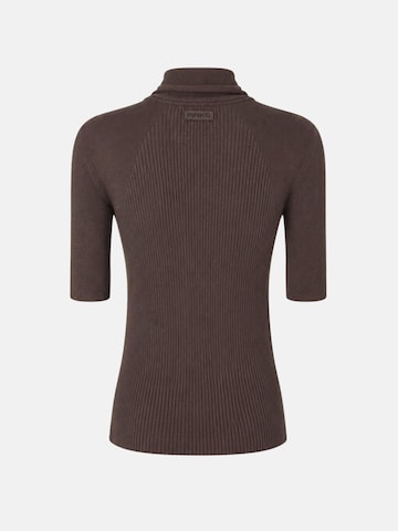 PINKO Kardigan 'PINKO COPERTO POLO ECOVISCOSA SHINY POLO' w kolorze brązowy