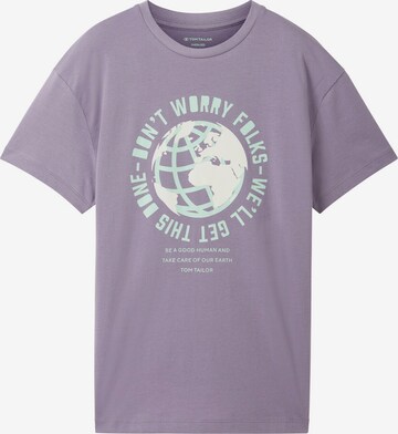 T-Shirt TOM TAILOR en violet : devant