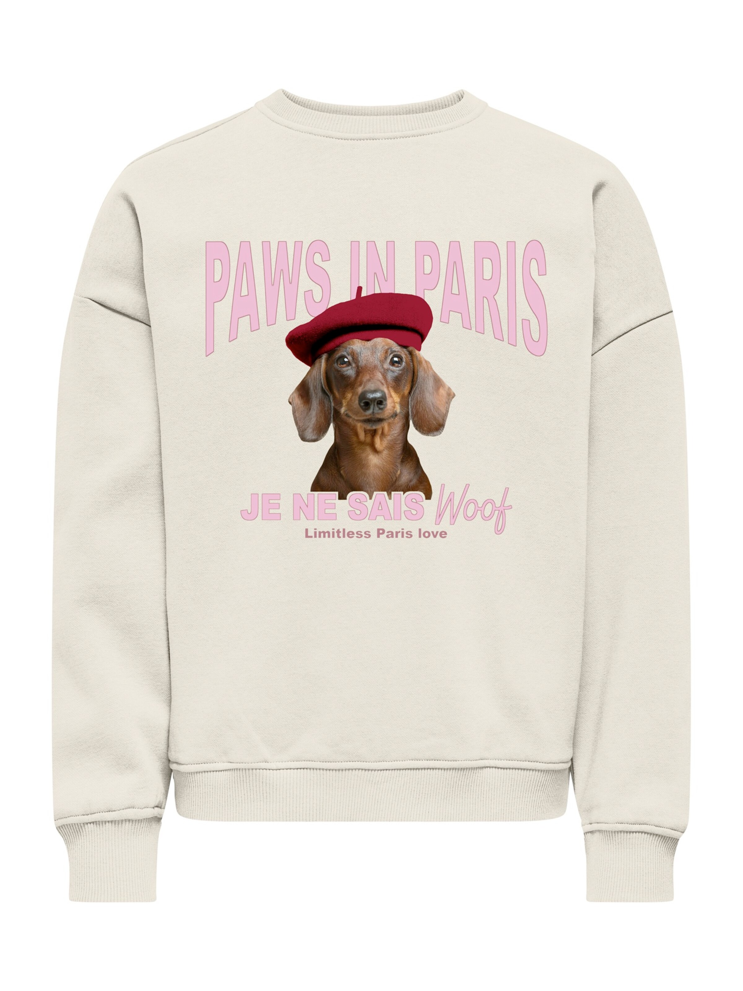 ONLY GIRLS Sweatshirt 'KOGBILA' in White: front