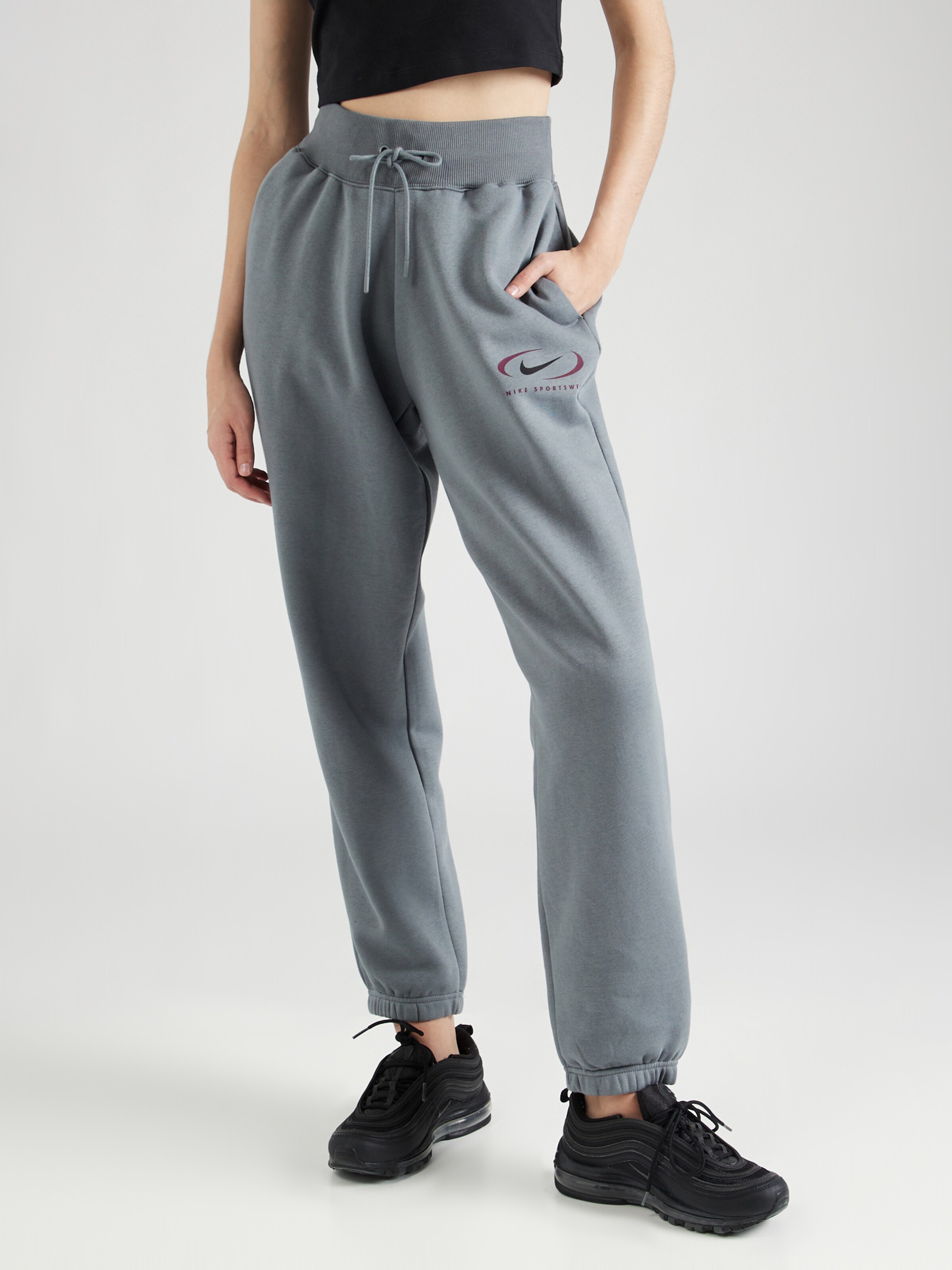 Nike Sportswear Tapered Trousers PHOENIX FLEECE in Smoke Grey ABOUT YOU