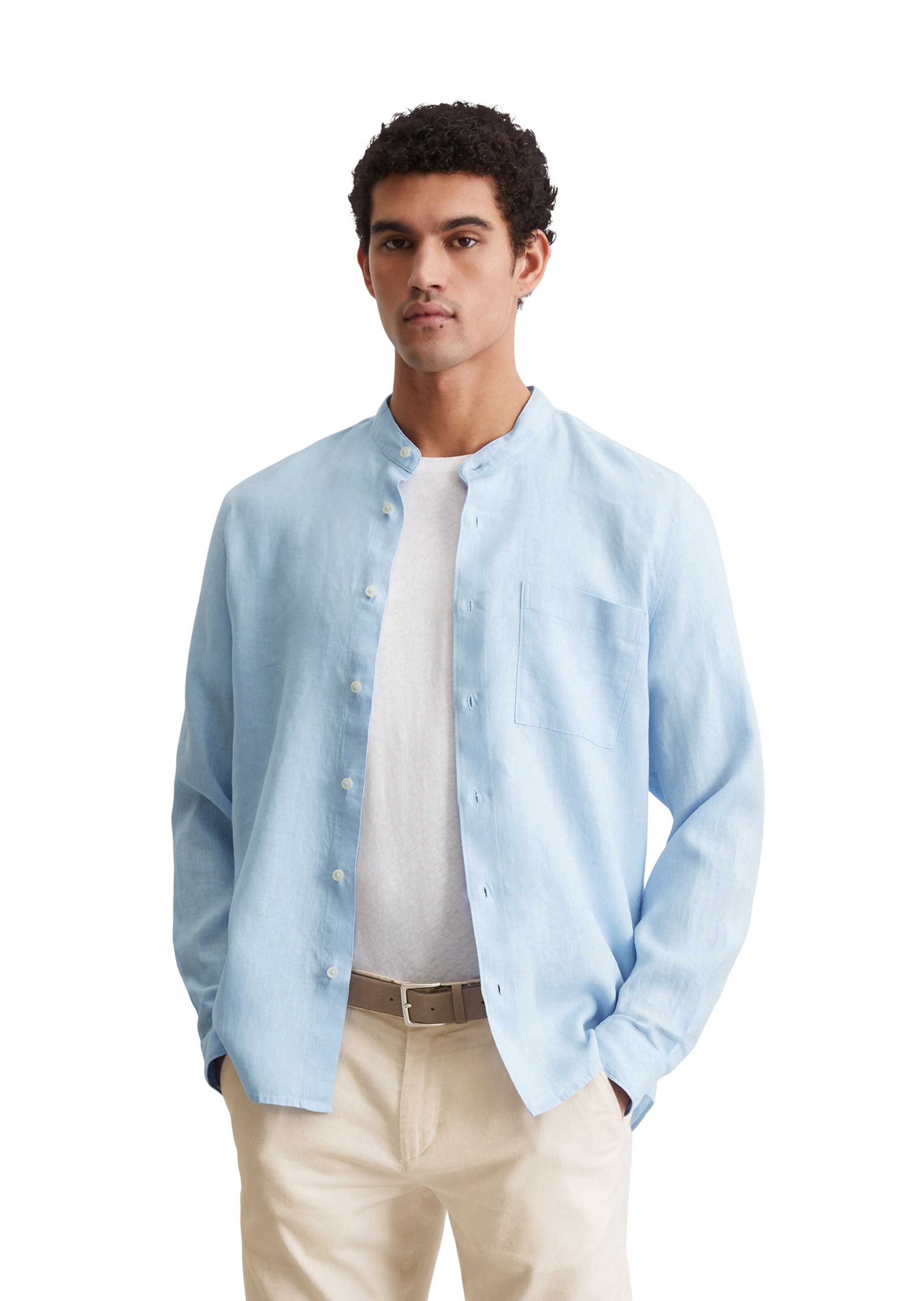 Marc O'Polo Regular fit Overhemd in Blauw: voorkant