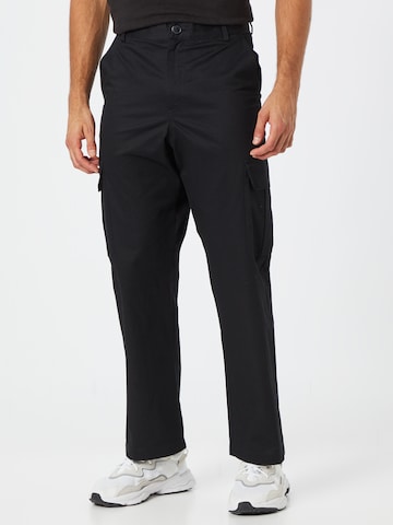ABOUT YOU Loose fit Cargo trousers 'Sami' in Black: front