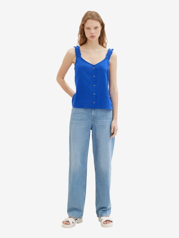 TOM TAILOR DENIM Bluse in Blau