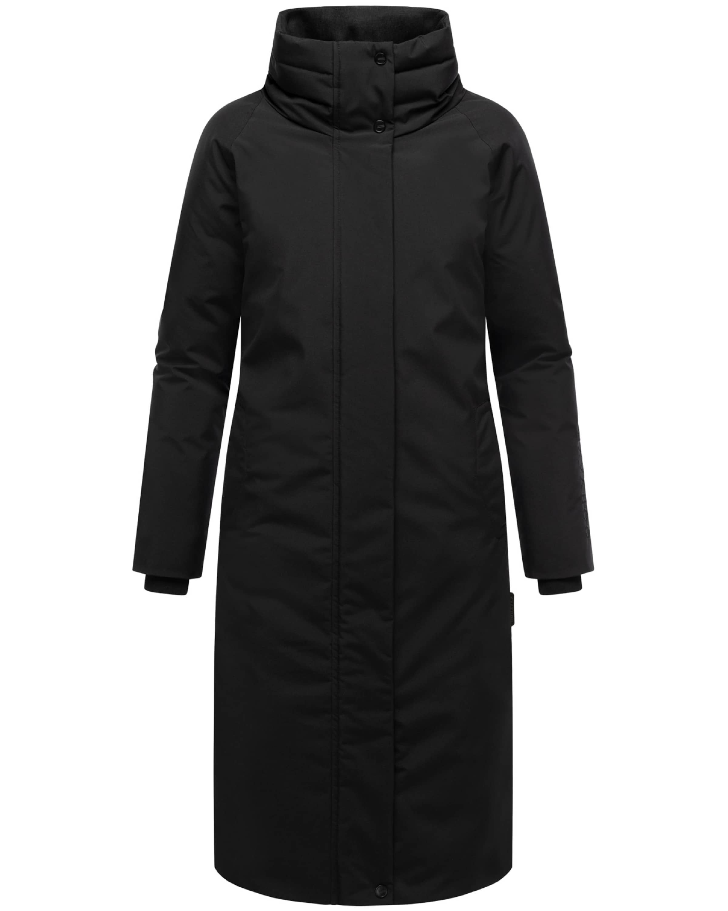 juoda NAVAHOO Žieminis paltas 'Traumblüte 14': priekis