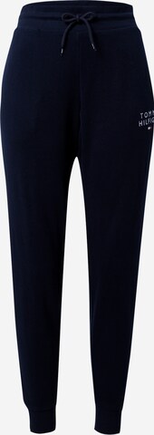 Tapered Pantaloni de la Tommy Hilfiger Underwear pe albastru: față