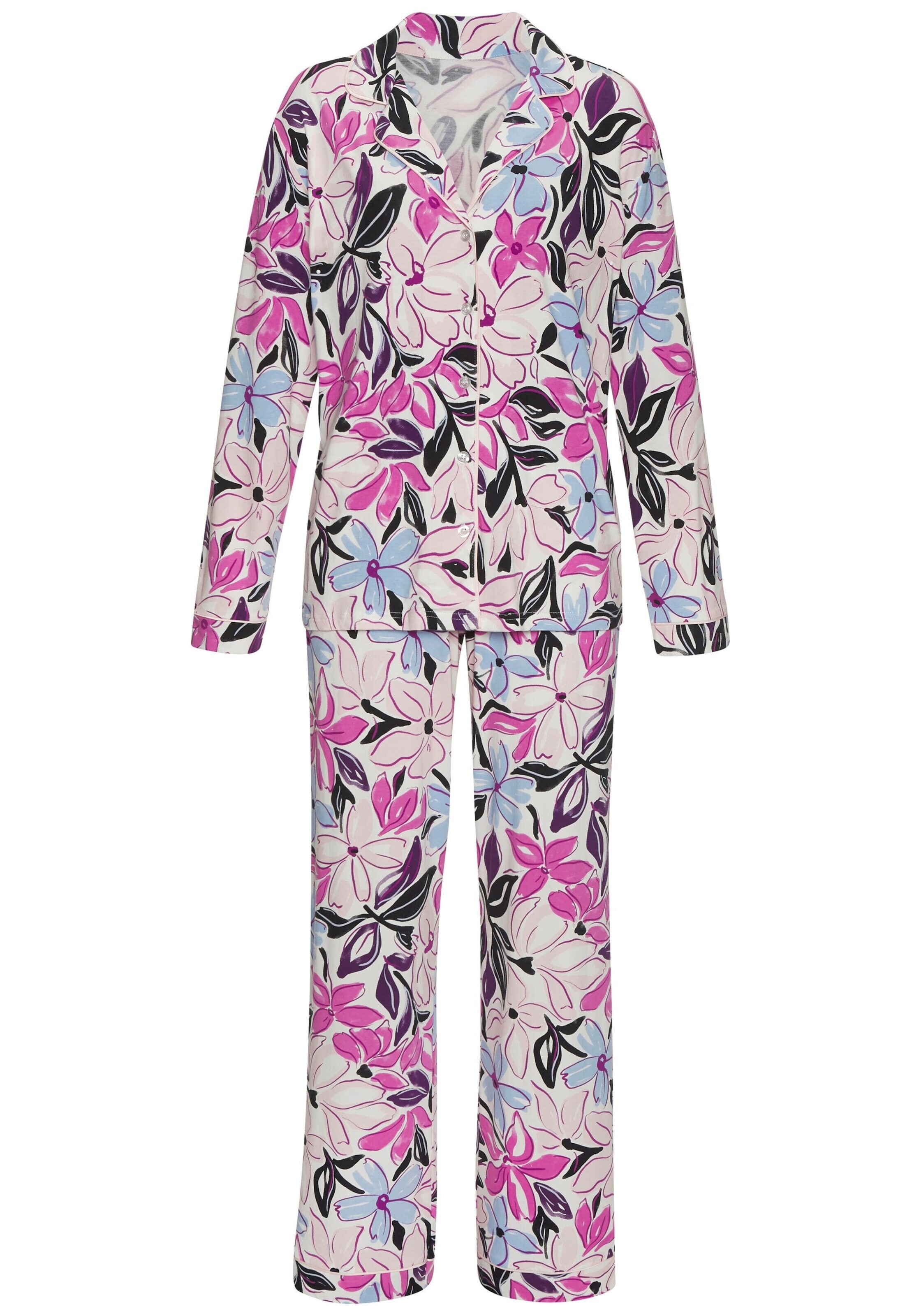 LASCANA Pajama in Pink: front