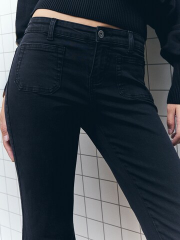 Bershka Flared Pants in Black