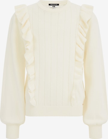 Pull-over WE Fashion en blanc : devant