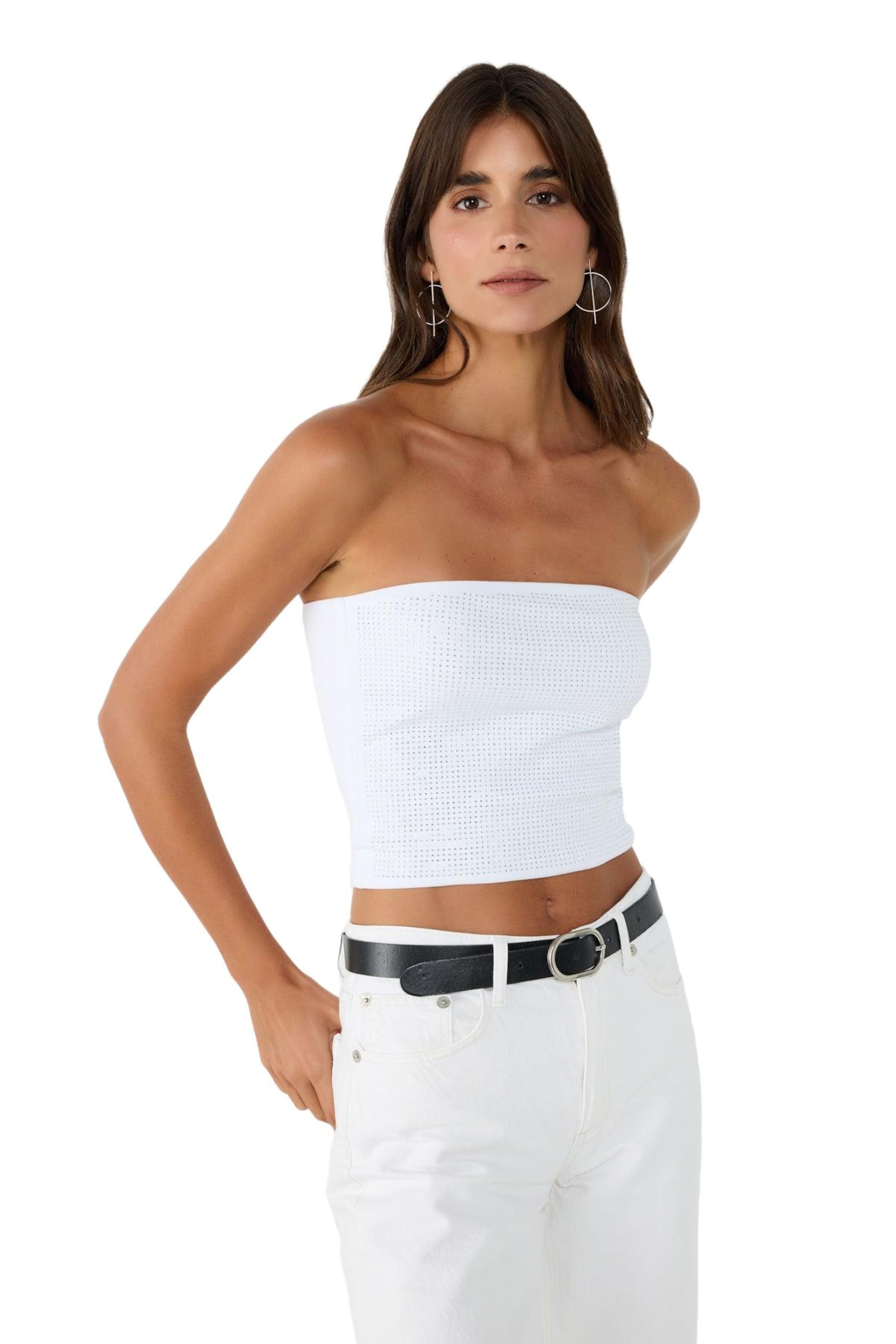No Matter What Top in White: front