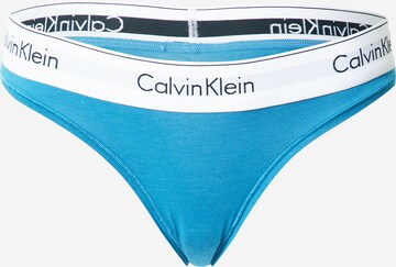 Tanga de la Calvin Klein Underwear pe albastru: față