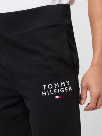 TOMMY HILFIGER Szabványos Pizsama nadrágok - fekete