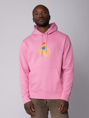 Sweat-shirt 'Rainbow Banana' Watapparel en rose : devant