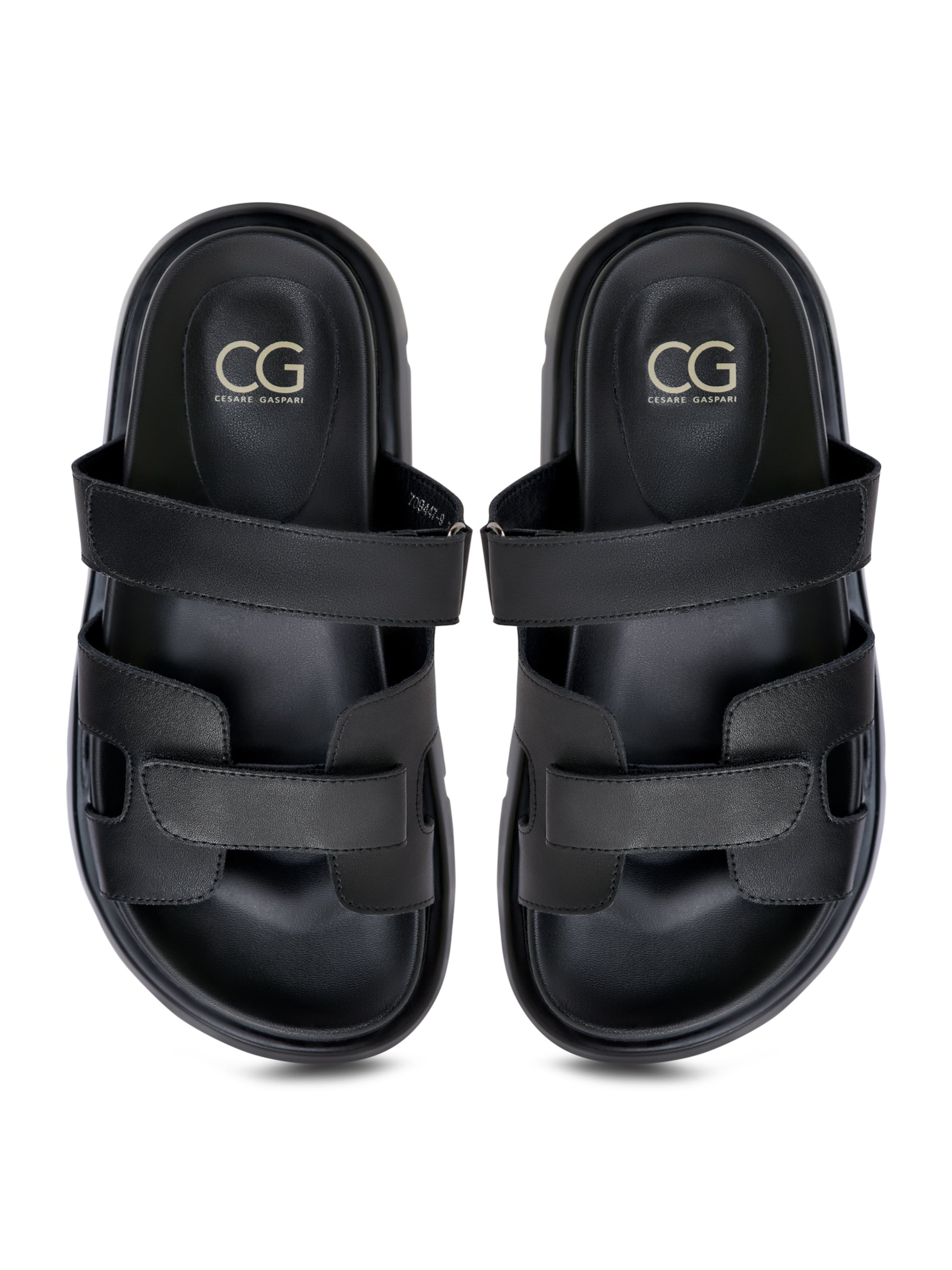 CESARE GASPARI Pantolette in Schwarz