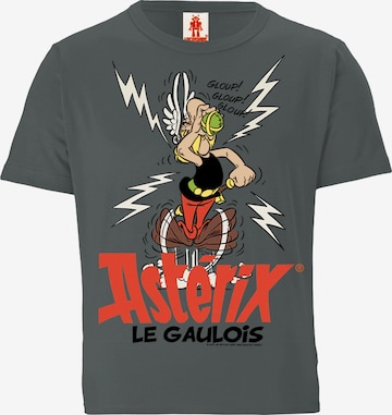 LOGOSHIRT Shirt 'Asterix le Gaulois' in Grijs: voorkant