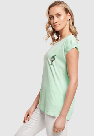 Mister Tee T-Shirt 'Flamingo' in Grün