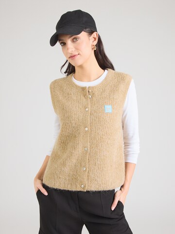 AMERICAN VINTAGE Πλεκτό γιλέκο 'EAST' σε μπεζ: μπροστά
