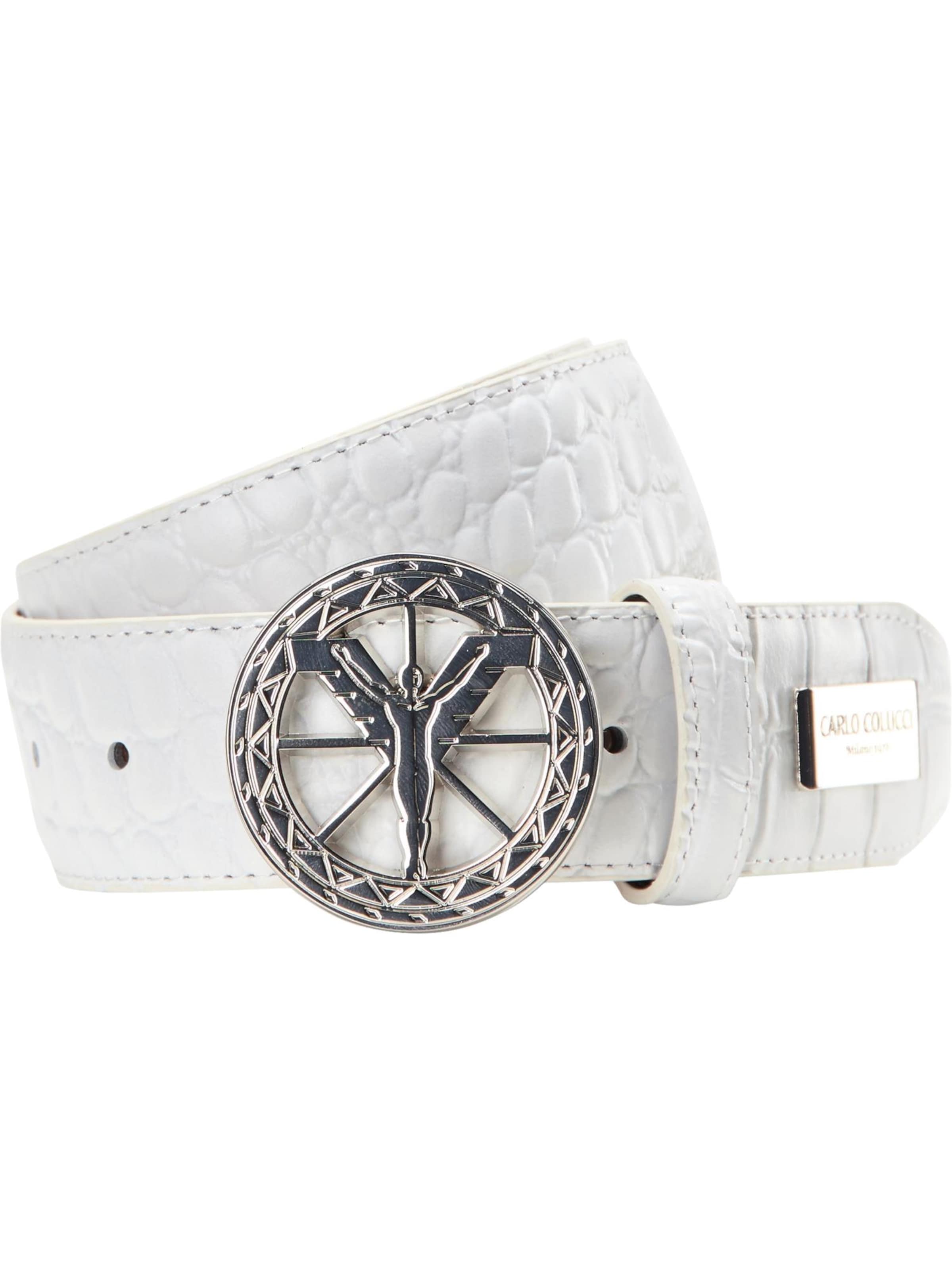 Carlo Colucci Belt 'Cogno' in White: front