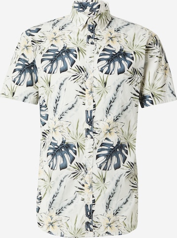 JACK & JONES Comfort fit Button Up Shirt 'JJHAWAII' in White: front