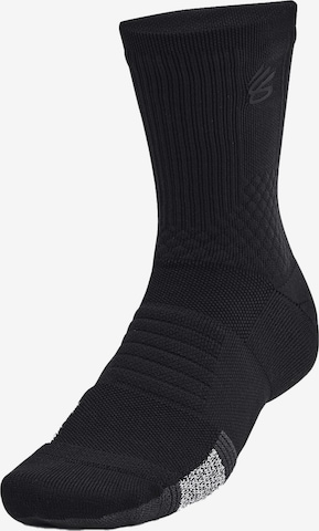 UNDER ARMOUR Athletic Socks in Black: front