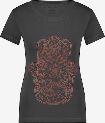 Urban Goddess Yoga & Activewear Sporttop 'Hamsa Core Yoga & Pilates' in Grau: Vorderseite