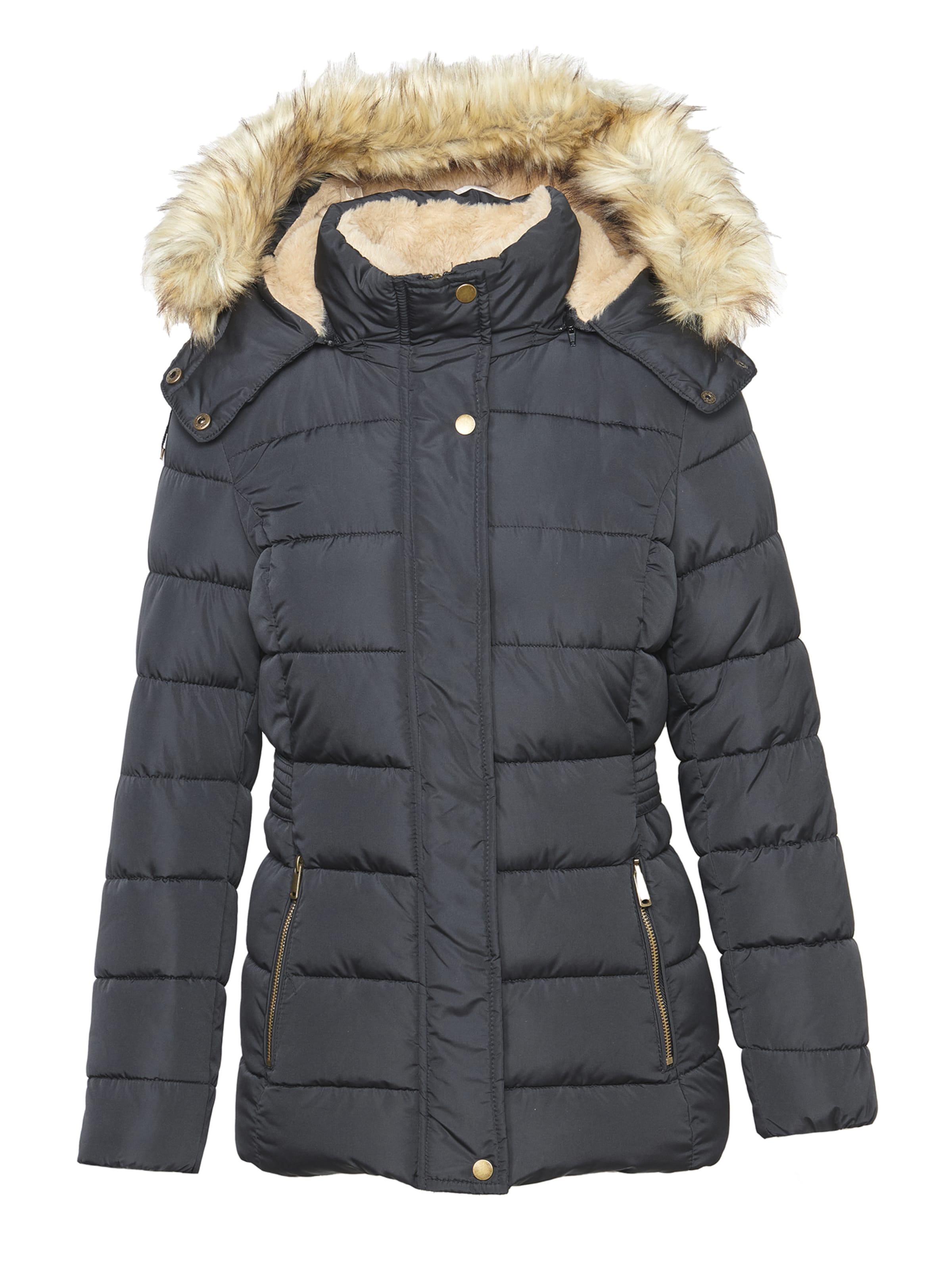 KOROSHI Zimska jakna | črna barva: sprednja stran